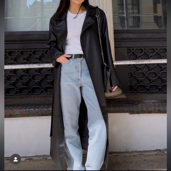 The vegan leather coat